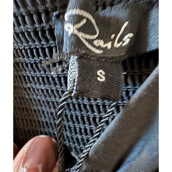 Rails Irisa Black Cotton Poplin Midi Dress - Size Small (New) - Picture 7 of 7